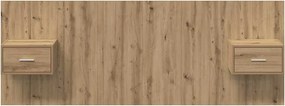 vidaXL Κεφαλή κρεβατιού με κομοδίνο 3 pcs Artisan Oak