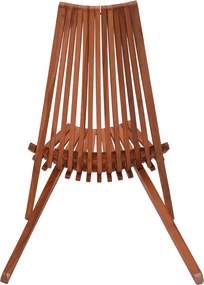 Πολυθρόνα Phoenox pakoworld πτυσσόμενη φυσικό teak ξύλο 101x63x80εκ