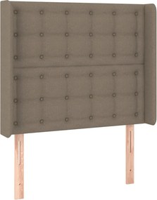 vidaXL Κρεβάτι Boxspring με Στρώμα Taupe 90x200 εκ. Υφασμάτινο