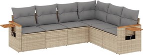 vidaXL Patio Sofa Set 5-θέσια Beige and Grey