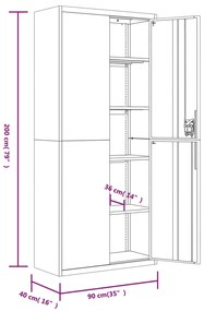 ΑΡΧΕΙΟΘΗΚΗ ΑΝΘΡΑΚΙ ΚΑΙ ΚΟΚΚΙΝΟ 90X40X200 ΕΚ. ΑΤΣΑΛΙΝΗ 339765