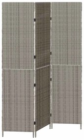 vidaXL Διαχωριστικό Δωματίου Γκρι 147 x 180 cm συνθετικό ρατάν