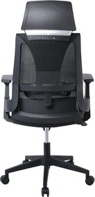 BF8750 Πολυθρόνα Γραφείου Διευθυντή, Mesh Γκρι, Ύφασμα Γκρι   1τμχ