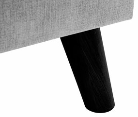 Γωνιακός Καναπές Scandinavian Choice P119, Μαύρο, Ανοιχτό γκρι, 254x154x90cm, 86 kg, Πόδια: Ξύλο | Epipla1.gr