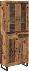vidaXL Highboard 2 pcs Παλιό Ξύλο Επεξεργασμένο ξύλο