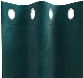 vidaXL Κουρτίνες 2 pcs Σκούρο Πράσινο 140 x 175 cm Βελούδο