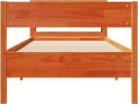 vidaXL Σκελετός Κρεβ. Χωρίς Στρώμα Καφέ Κεριού 90x190 εκ Μασίφ Πεύκο