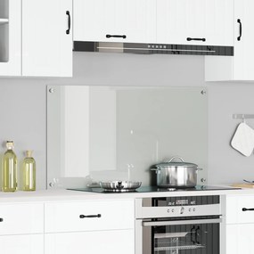 vidaXL Κουζίνα Πλάτη Διαφανές Σκληρυμένο Γυαλί 110x60x0.6 εκ