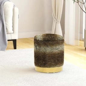 vidaXL Στρογγυλό Σκαμπό Hocker Μικτό Χρώμα Βελούδινο