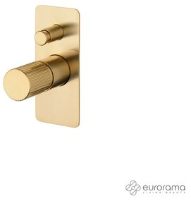 Eurorama OSO Μίκτης εντοιχισμού 2 εξόδων με εκτροπέα Light Gold Brushed