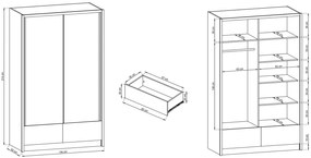 Ντουλάπα συρόμενη Ariadne-Mauro Marmaro-134x62x214