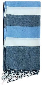 Πετσέτα Θαλάσσης Pestemal Ριγέ ~280g 90x180cm SummerTiempo 623192 Γαλάζιο 42-3172-GLZ