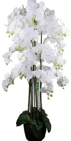 Τεχνητό Φυτό Ορχιδέα Phalaenopsis 1401-6 153cm White Supergreens Ύφασμα,Πλαστικό
