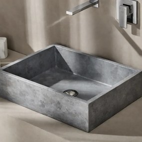 Tema Rock Cement 52x38 - Επιτραπέζιος Νιπτήρας με Υφή Πέτρας