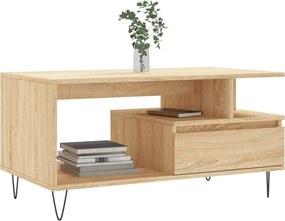 vidaXL Τραπεζάκι Σαλονιού Sonoma Δρυς 90x49x45 εκ. Επεξεργασμένο Ξύλο