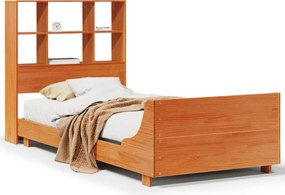 vidaXL Σκελετός Κρεβ. Χωρίς Στρώμα Καφέ Κεριού 75x190 εκ Μασίφ Πεύκο