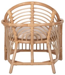 Καρέκλα - Πολυθρόνα FEMUR C9837 Φυσικό Rattan με Λευκό Μαξιλάρι 72x66x75Υεκ. 72x66x75 εκ.