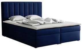 Κρεβάτι continental Pomona 116, Continental, Διπλό, Μπλε, 180x200, Ταπισερί, Τάβλες για Κρεβάτι, 180x215x115cm, 187 kg, Στρώμα: Ναι | Epipla1.gr