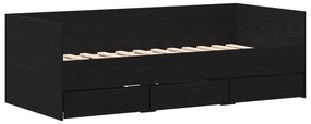vidaXL Δίπλωμα Μαύρη δρυς Επεξεργασμένο ξύλο 90 x 200 cm Ανθεκτικό