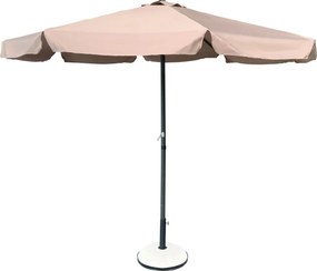 ΟΜΠΡΕΛΑ Αλουμινίου Σκελετός Ανθρακί - Ύφασμα Μπεζ   1τμχ