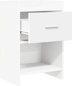 vidaXL Κομοδίνα 2 τμχ. Λευκό 40 x 30 x 60 cm Επεξεργασμένο Ξύλο