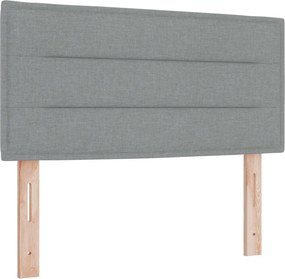 vidaXL Κρεβάτι box spring με στρώμα Ανοιχτό γκρι 80 x 200 cm Ύφασμα