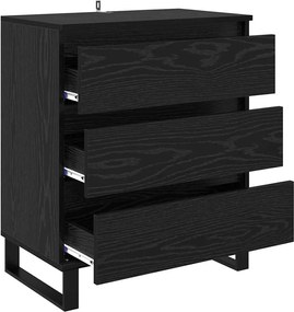 vidaXL Πλαϊνό γραφείο Μαύρη Οξυά 60 x 35 x 70 cm Επεξεργασμένο ξύλο