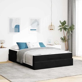 vidaXL Σκελετός Κρεβατιού Μαύρο 160 x 200 cm Βελούδο