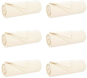 vidaXL Ριχτάρια 6 pcs Κρεμ 350 x 270 εκ. Μαλλί