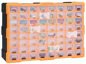 vidaXL Κουτί Αποθήκευσης/Οργάνωσης με 64 Συρτάρια 52 x 16 x 37,5 εκ.