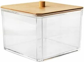 Δοχείο οργάνωσης make up Eleganza Bamboo - 10.5x10.5x7cm
