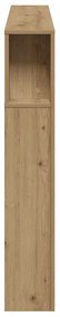 vidaXL LED κεφαλάρι Artisan Oak 180x18,5x103,5 cm Κατασκευασμένο ξύλο