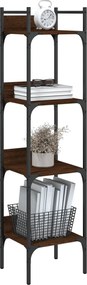 vidaXL Βιβλιοθήκη 4 Επιπέδων Καφέ Δρυς 35x30x138,5 εκ. Επεξεργ. Ξύλο