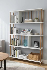 Βιβλιοθήκη Λευκό LUGREGO 90x20x137
