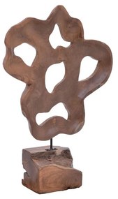 Διακοσμητικό Αντικείμενο Επιτραπέζιο Strab 315-000022 49x15x70cm Walnut Inart Ξύλο,Μέταλλο