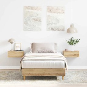 vidaXL Πλαίσιο κρεβατιού χωρίς στρώμα Artisan Oak 90x190 cm