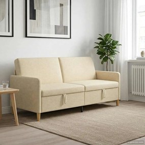 vidaXL Καναπές με Αποθήκευση Κρεμ 192 x 78 x 87 εκ. Πολυεστέρας