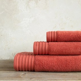 Πετσέτα Προσώπου (50x100) Nima Feel Fresh AW2024 500gsm Τερακότα,Κόκκινο