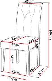 Καρέκλα Marcia S67 Plus-Gkri - 51.00Χ63.00Χ100.00cm