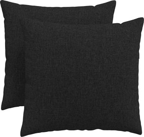 vidaXL Μαξιλάρι Καναπέ 2 pcs ύφασμα Μαύρο 50 x 50 cm