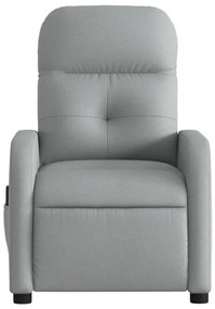 vidaXL Πολυθρόνα Μασάζ Ανακλινόμενη Ανοιχτό Γκρι Υφασμάτινη