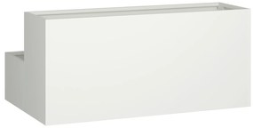 vidaXL Γλάστρα Κήπου 2 επιπέδων 100x60x45 εκ Λευκό Ατσάλι