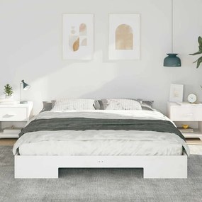 vidaXL Σκελετός Κρεβατιού Λευκό 200 x 200 cm