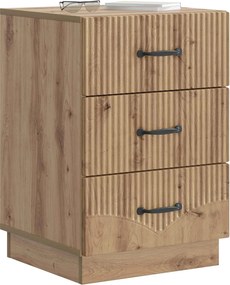 vidaXL Κομοδίνο Artisan Δρυς 43 x 41 x 63,5 εκ. Επεξεργασμένο Ξύλο