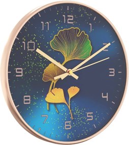 vidaXL Ρολόι Τοίχου Ø25,5 εκ. Πολυστυρένιο και Μπλε