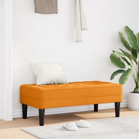 vidaXL Παγκάκι Σκούρο Κίτρινο 113x57x39 εκ. Υφάσμα