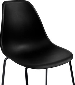 vidaXL Καρέκλες Μπαρ 6 τεμ. Μαύρες Πλαστικές