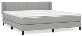 vidaXL Κρεβάτι Boxspring με Στρώμα Αν. Πράσινο 160x200εκ Υφασμάτινο