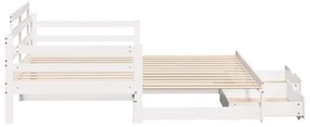 vidaXL Καναπές Κρεβάτι Συρόμενος Χωρίς Στρώμα 90x200 εκ. &amp; Συρτάρια