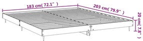 Πλαίσιο Κρεβατιού Γυαλιστερό Λευκό 180x200 εκ Επεξεργ. Ξύλο - Λευκό